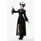 Punk Design Women's Gothic Stand Collar Flared Sleeved Cape