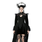 Punk Design Women's Gothic Stand Collar Flared Sleeved Cape