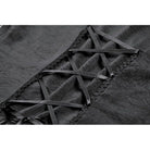 Punk Design Women's Gothic Stand Collar Ruffled Mesh Flared Sleeved Dress