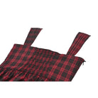 Punk Design Women's Grunge Lace-up Ruched Plaid Cake Dress