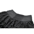 Punk Design Women's Punk Eyelet Strap Wide-Waistband Skirt