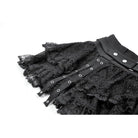 Punk Design Women's Punk Eyelet Strap Wide-Waistband Skirt