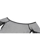 Punk Design Women's Punk Off-Shoulder Mesh Top