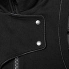 PUNK RAVE Men's Cyberpunk Buckle-up Rivets Jacket