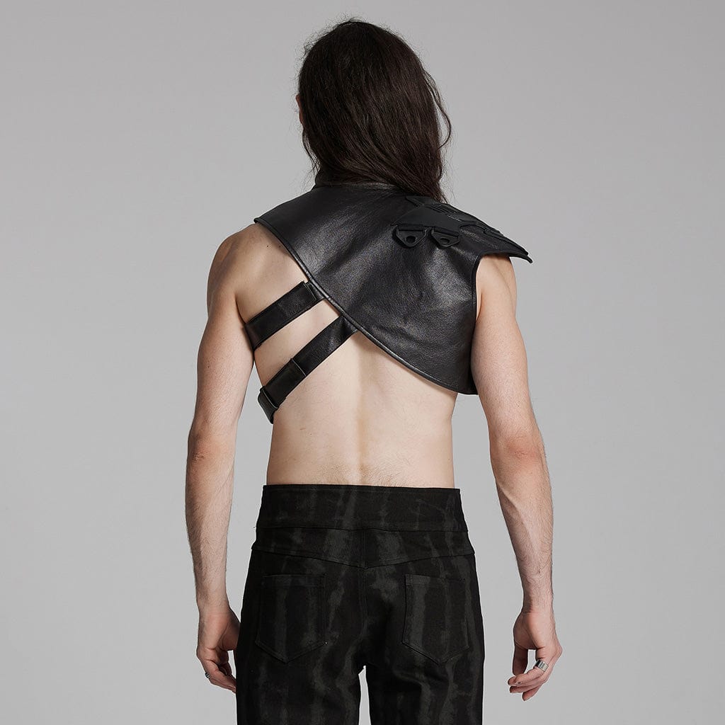 PUNK RAVE Men's Cyberpunk Buckle-up Zip Body Harness