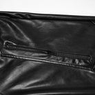 PUNK RAVE Men's Cyberpunk Eyelet Strap Zip Faux Leather Pants