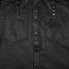 PUNK RAVE Men's Cyberpunk Irregular Bat Collar Shirt