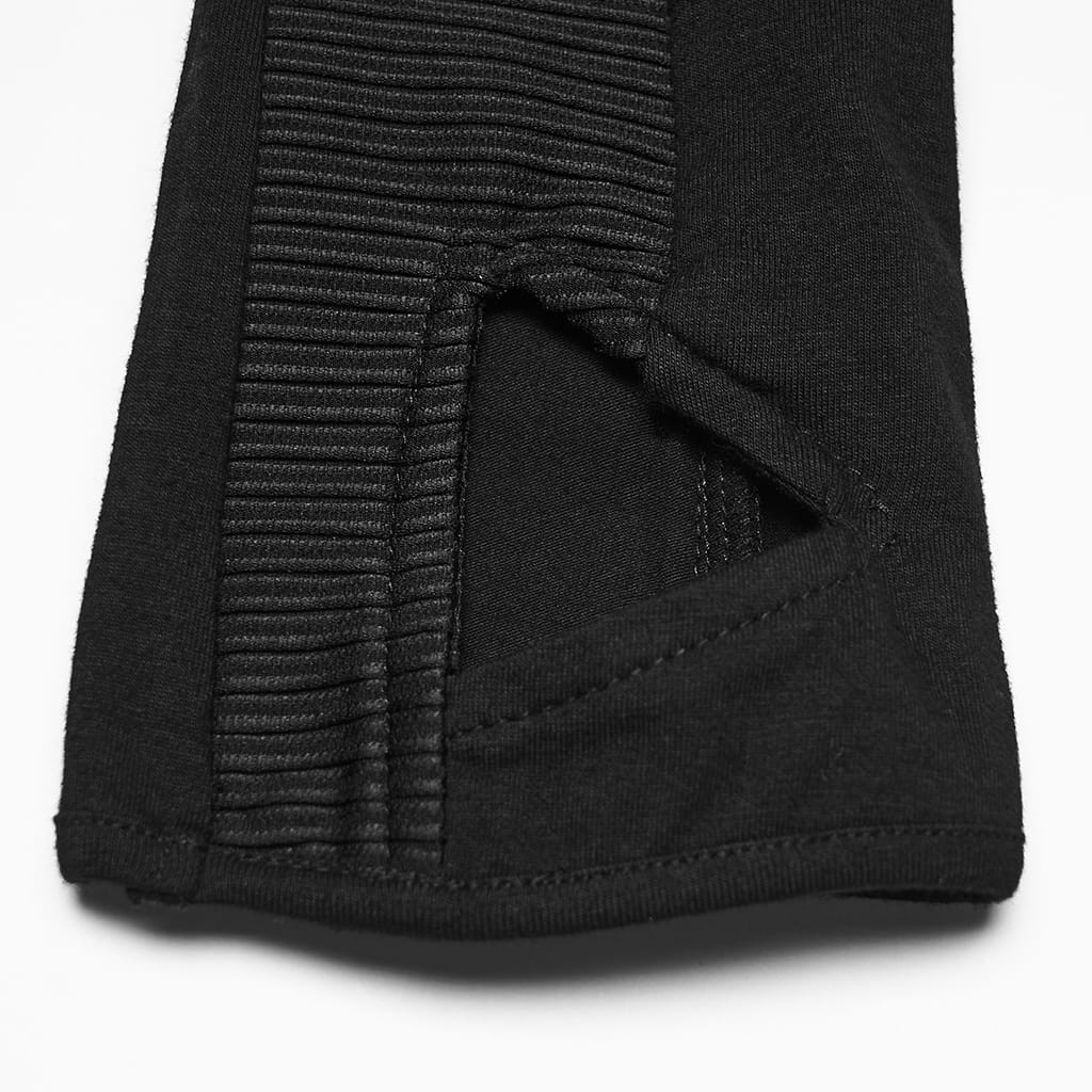 PUNK RAVE Men's Cyberpunk Layered Fingerless Gloves
