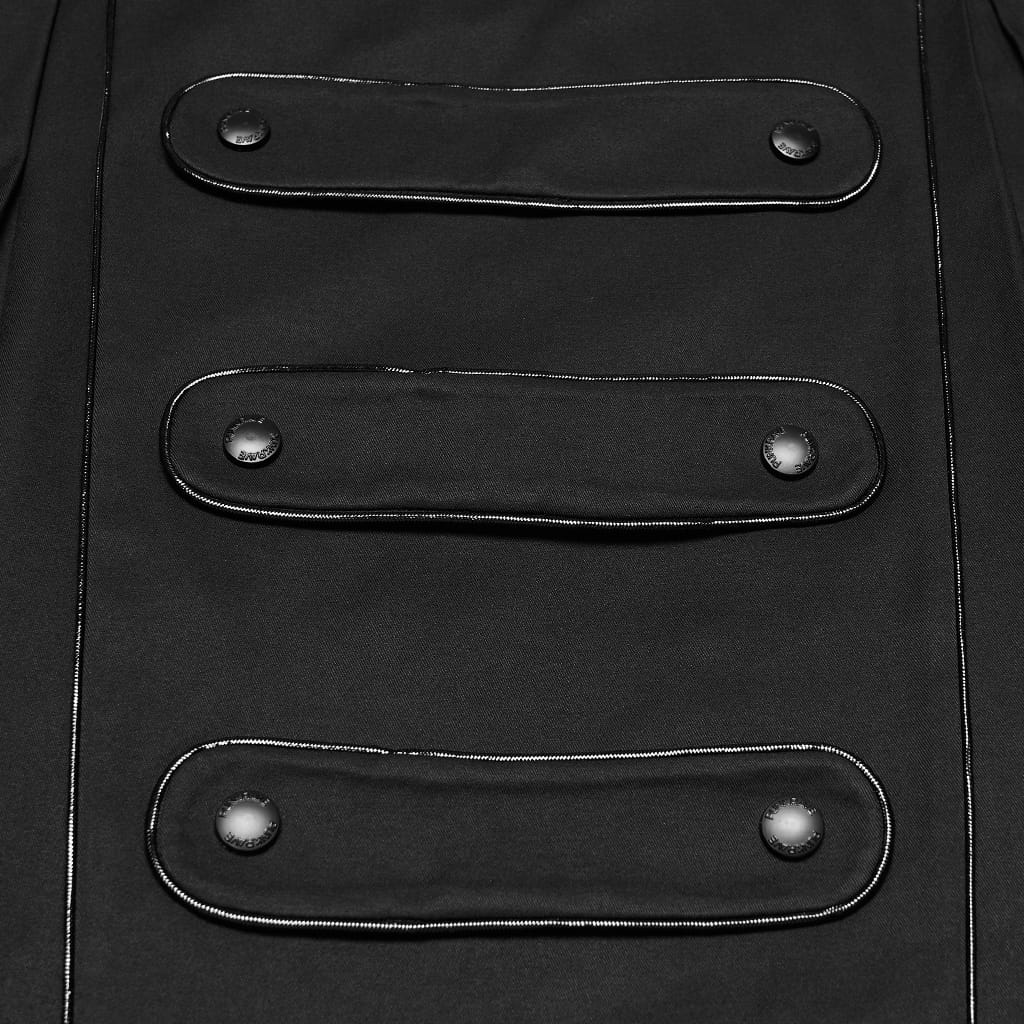 PUNK RAVE Men's Cyberpunk Rivets Big Pockets Pleated Skirt
