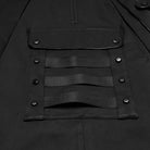 PUNK RAVE Men's Cyberpunk Rivets Big Pockets Pleated Skirt