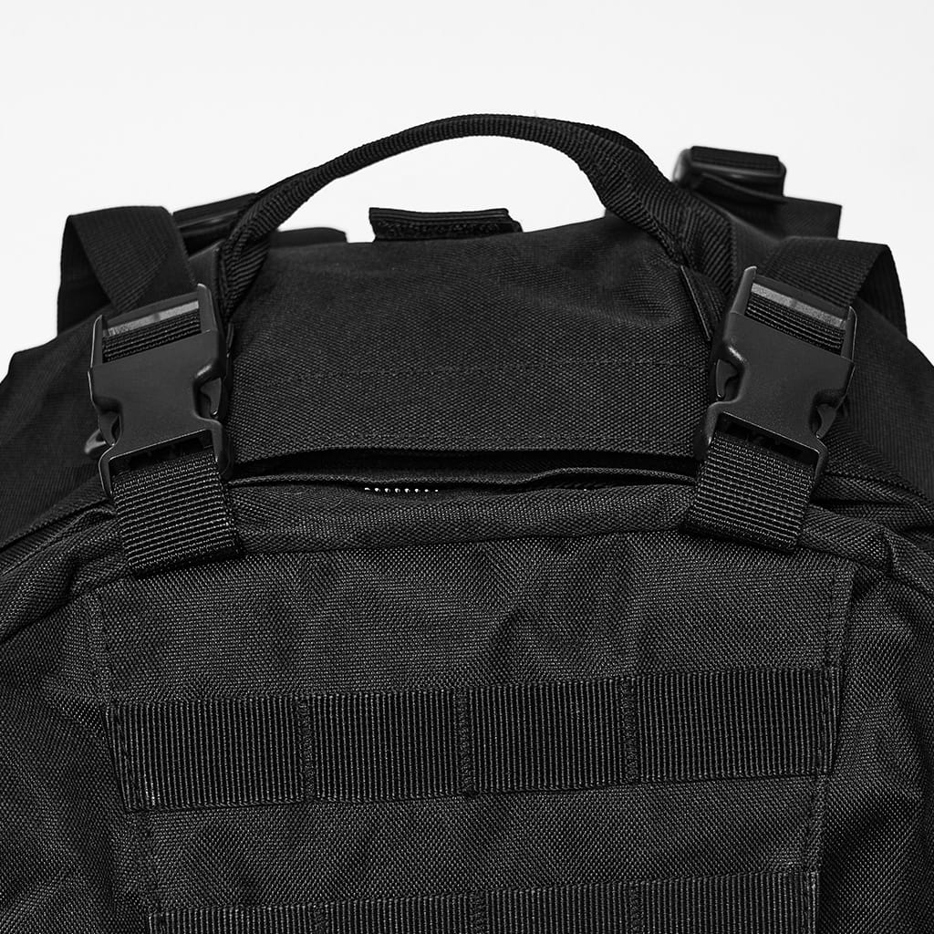 PUNK RAVE Men's Cyberpunk Skull Cross Ring Buckle Strap Tactical Backpack