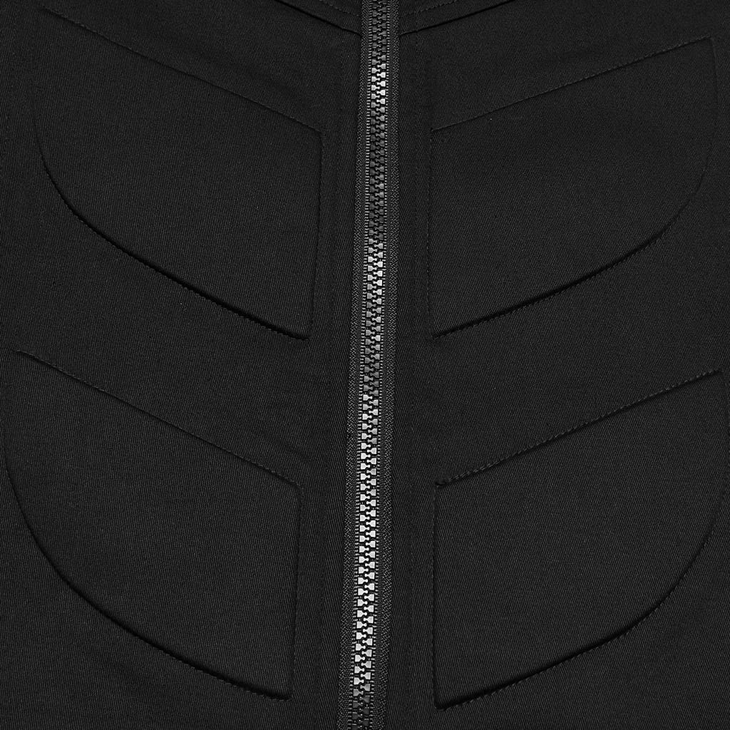 PUNK RAVE Men's Cyberpunk Skull Rivet Zip Vest