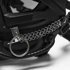 PUNK RAVE Men's Cyberpunk Spiked Chain Ring Mask