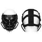 PUNK RAVE Men's Cyberpunk Spiked Chain Ring Mask