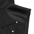 PUNK RAVE Men's Cyberpunk Stand Collar Zip Hooded Short Vest