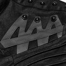 PUNK RAVE Men's Cyberpunk Studded Pleated Stand Collar Short Jacket