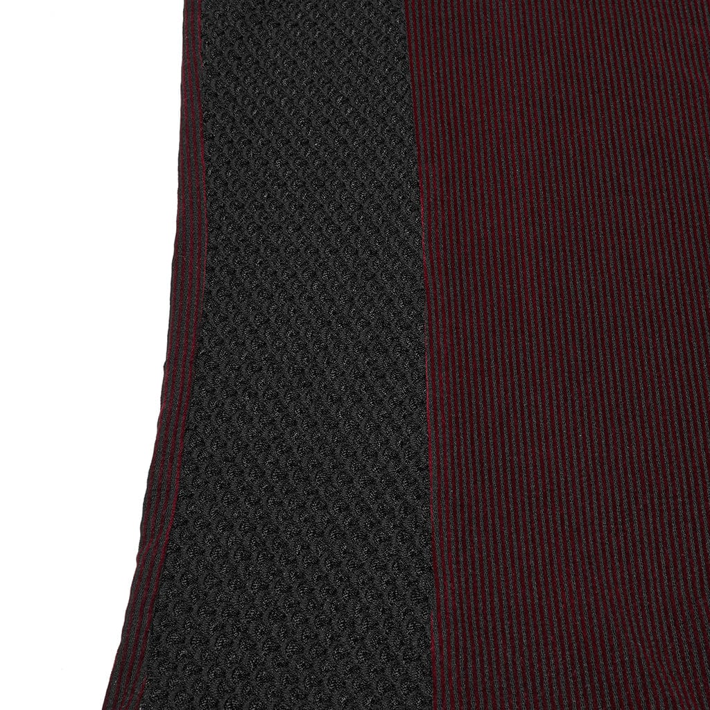 PUNK RAVE Men's Cyberpunk Studded Sheer Mesh Vest Red