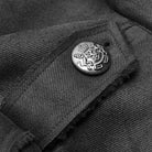 PUNK RAVE Men's Goth Military Style Double-breasted Long Coat