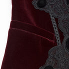 PUNK RAVE Men's Gothic Applique Chain Front Zipper Waistcoat Red