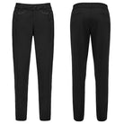 PUNK RAVE Men's Gothic Applique Trimmed Slim Pants