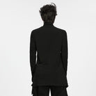 PUNK RAVE Men's Gothic Asymmetric Turtle Neck Long Sleeve Top