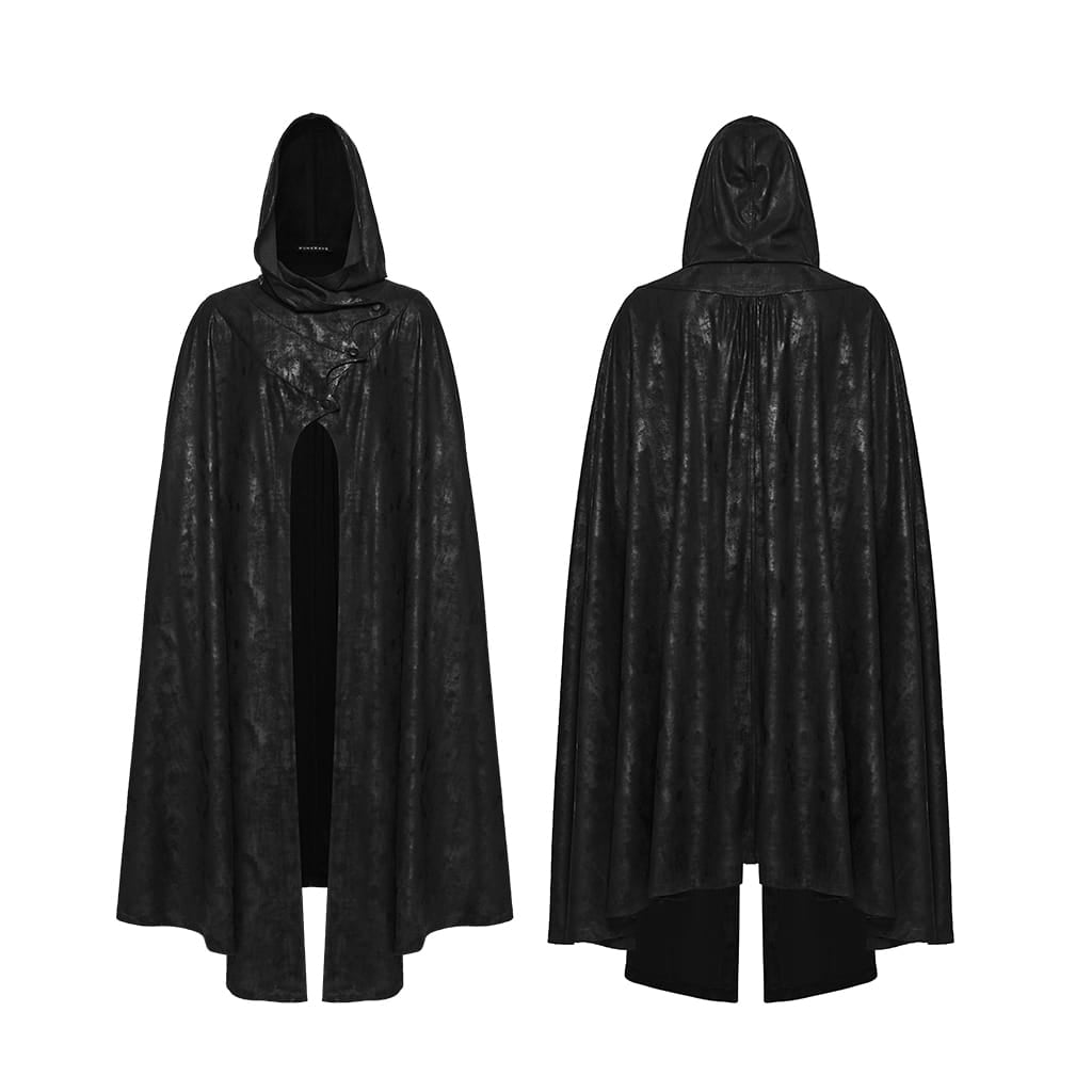 PUNK RAVE Men's Gothic Bat Wing Hooded Cloak