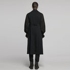 PUNK RAVE Men's Gothic Batlike Collar Buckle Long Vest