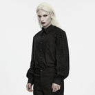 PUNK RAVE Men's Gothic Collared Lantern Sleeve Shirt