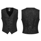 PUNK RAVE Men's Gothic Double-breasted Jacquard Vest