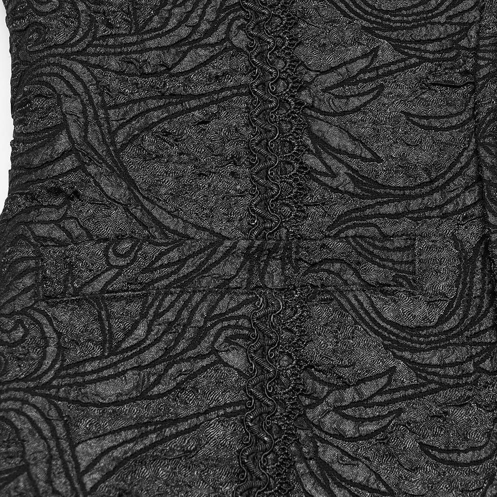 PUNK RAVE Men's Gothic Double-breasted Jacquard Vest