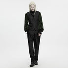 PUNK RAVE Men's Gothic Double-breasted Jacquard Vest