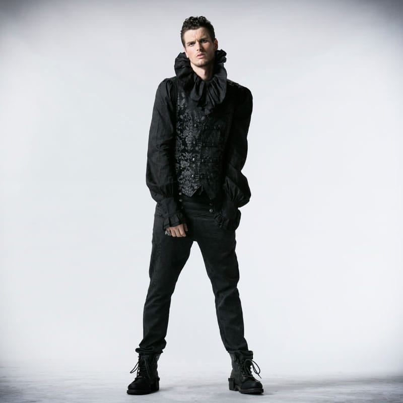 PUNK RAVE Men's Gothic Dress Vest Palace Waistcoat