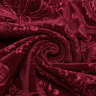 PUNK RAVE Men's Gothic Embossed Velvet Shirt Red