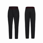 PUNK RAVE Men's Gothic Embroidered Patchwork Pants Black-Red
