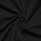 PUNK RAVE Men's Gothic Embroidered Plunging Loose Shirt Black