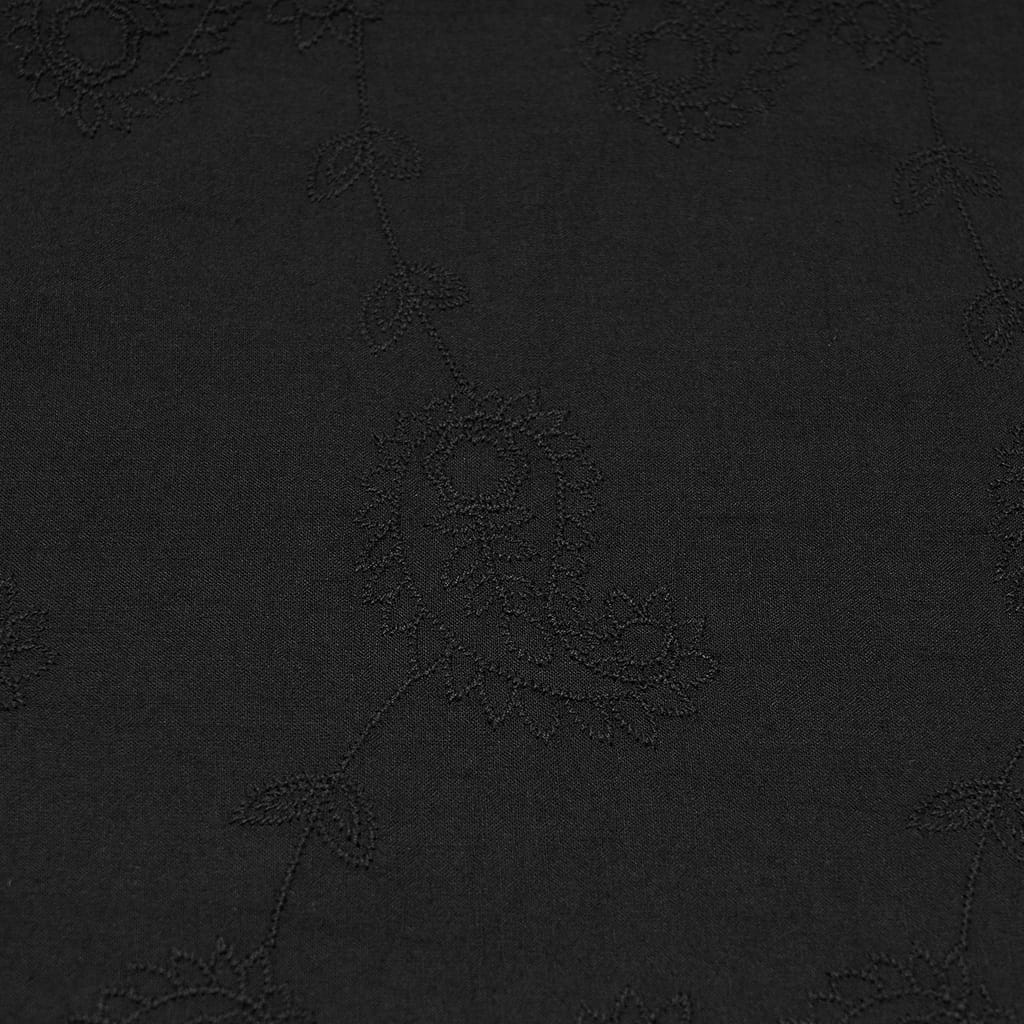 PUNK RAVE Men's Gothic Embroidered Plunging Loose Shirt Black