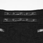 PUNK RAVE Men's Gothic Eyelet Zipper Slim Pants