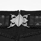 PUNK RAVE Men's Gothic Eyelet Zipper Slim Pants