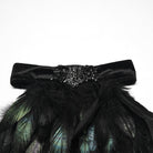 PUNK RAVE Men's Gothic Feather Velvet Collar