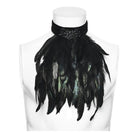 PUNK RAVE Men's Gothic Feather Velvet Collar