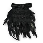 PUNK RAVE Men's Gothic Feather Velvet Collar