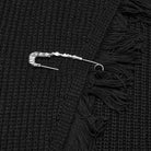 PUNK RAVE Men's Gothic Floral Embossed Button Big Pocket Lapel Fringe Cardigan