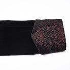 PUNK RAVE Men's Gothic Floral Jacquard Bouble-breasted Zip Coat Black-Red