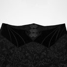 PUNK RAVE Men's Gothic Floral Jacquard Pants Black