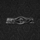 PUNK RAVE Men's Gothic Floral Jacquard Turn-down Bat Collar Coat Black