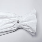 PUNK RAVE Men's Gothic Lace-up Bubble Sleeved Shirt White