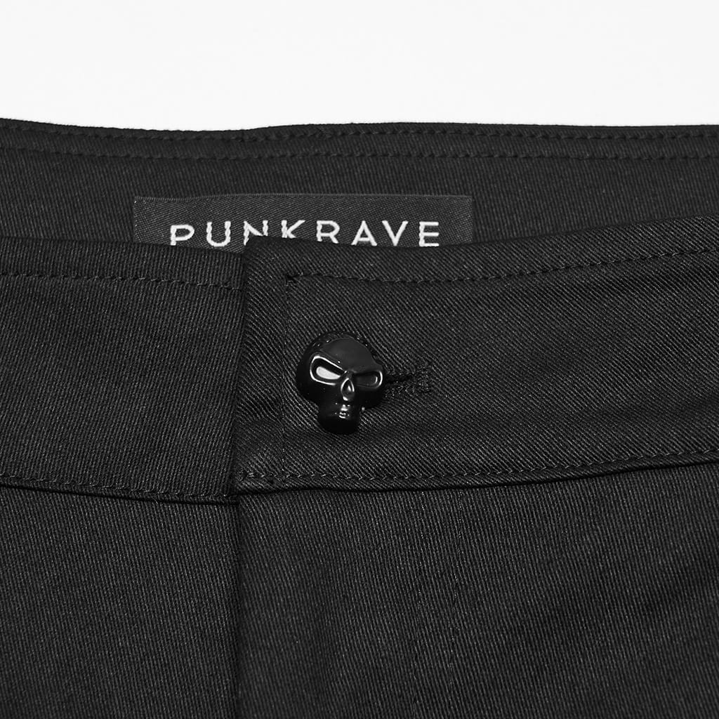 PUNK RAVE Men's Gothic Lace-up Cuffed Pants
