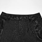 PUNK RAVE Men's Gothic Lace-up Jacquard Patchwork Pants