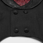 PUNK RAVE Men's Gothic Lapel Double-breasted Pointed Hem Waistcoat