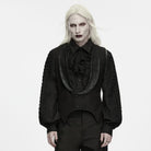 PUNK RAVE Men's Gothic Lapel Double-breasted Pointed Hem Waistcoat